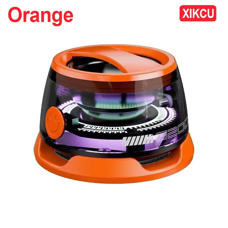 XIKCU Portable Mini Travel Stereo Outdoor Magnetic Bluetooth Speaker Wireless with RGB Color Light and Phone Holder for ios - Walmarkettt.com