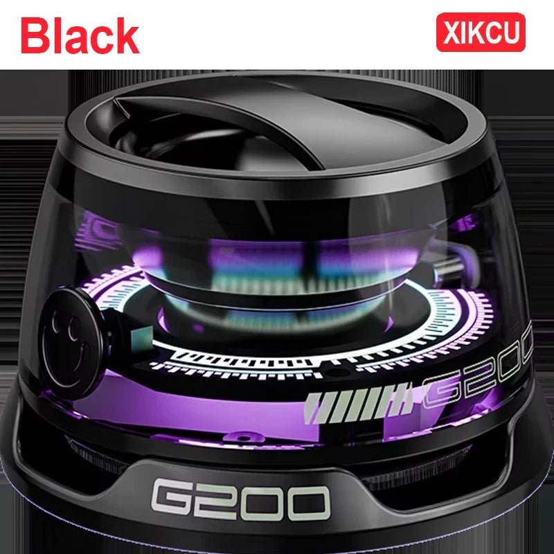XIKCU Portable Mini Travel Stereo Outdoor Magnetic Bluetooth Speaker Wireless with RGB Color Light and Phone Holder for ios - Walmarkettt.com