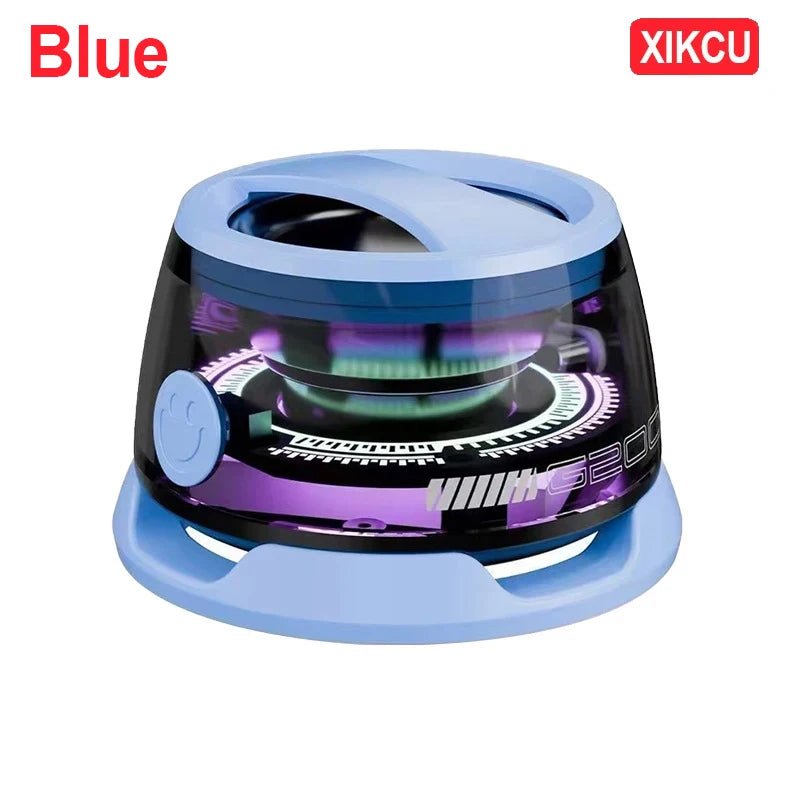 XIKCU Portable Mini Travel Stereo Outdoor Magnetic Bluetooth Speaker Wireless with RGB Color Light and Phone Holder for ios - Walmarkettt.com