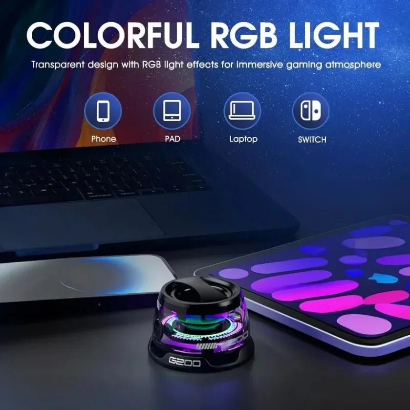 XIKCU Portable Mini Travel Stereo Outdoor Magnetic Bluetooth Speaker Wireless with RGB Color Light and Phone Holder for ios - Walmarkettt.com