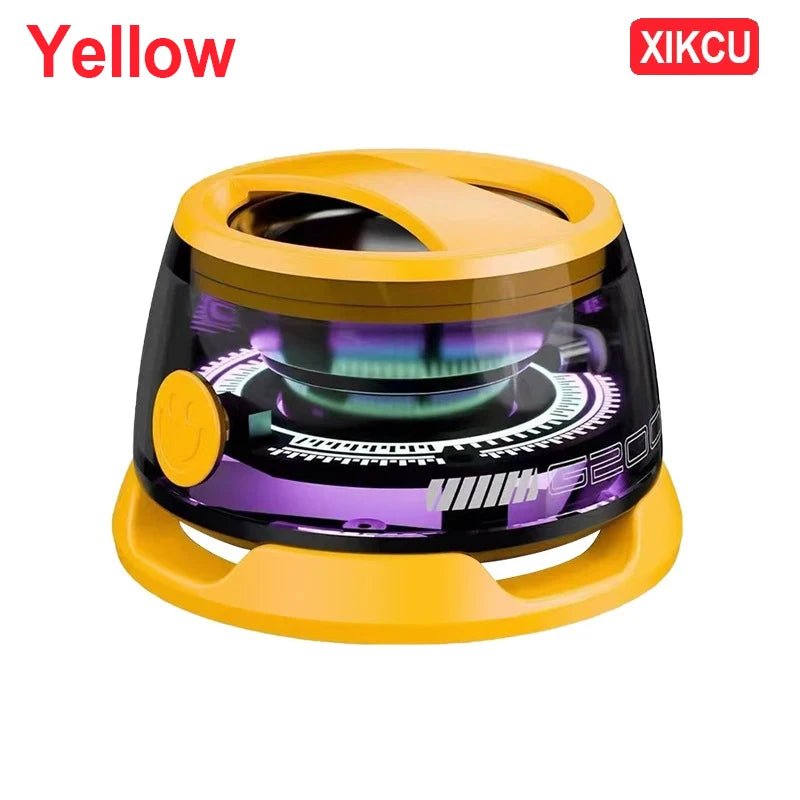 XIKCU Portable Mini Travel Stereo Outdoor Magnetic Bluetooth Speaker Wireless with RGB Color Light and Phone Holder for ios - Walmarkettt.com