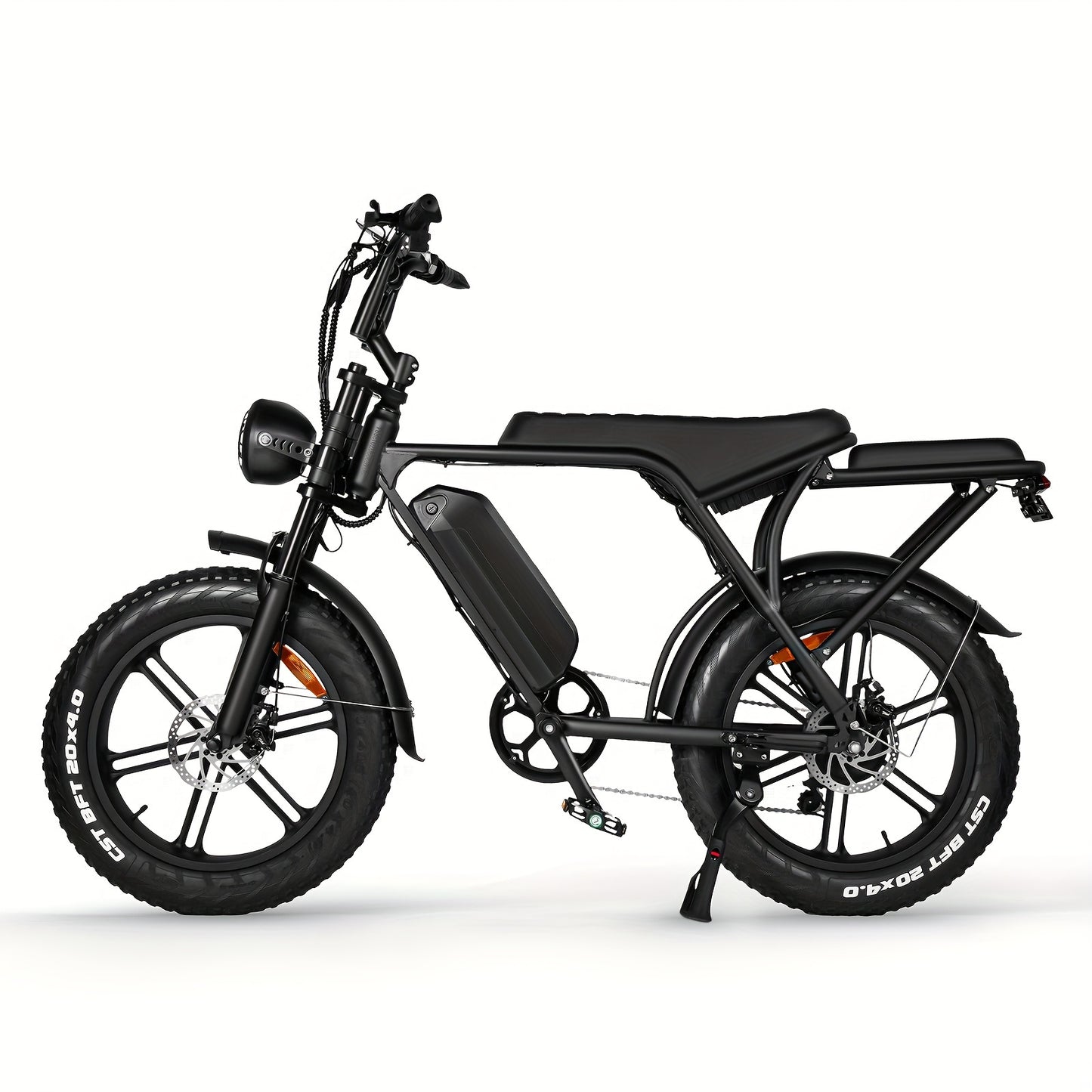 OUXI Electric Bike, V8 Electric Mountain Bike With 750W Motor 48V 15Ah Removable Larger Battery 20MPH 20" Fat Tire E Bike Shi-Mano 7-Speed Adult Electric Bicycles, Electric Dirt Bike, Electric Mountain Bike, Electric Bicycle