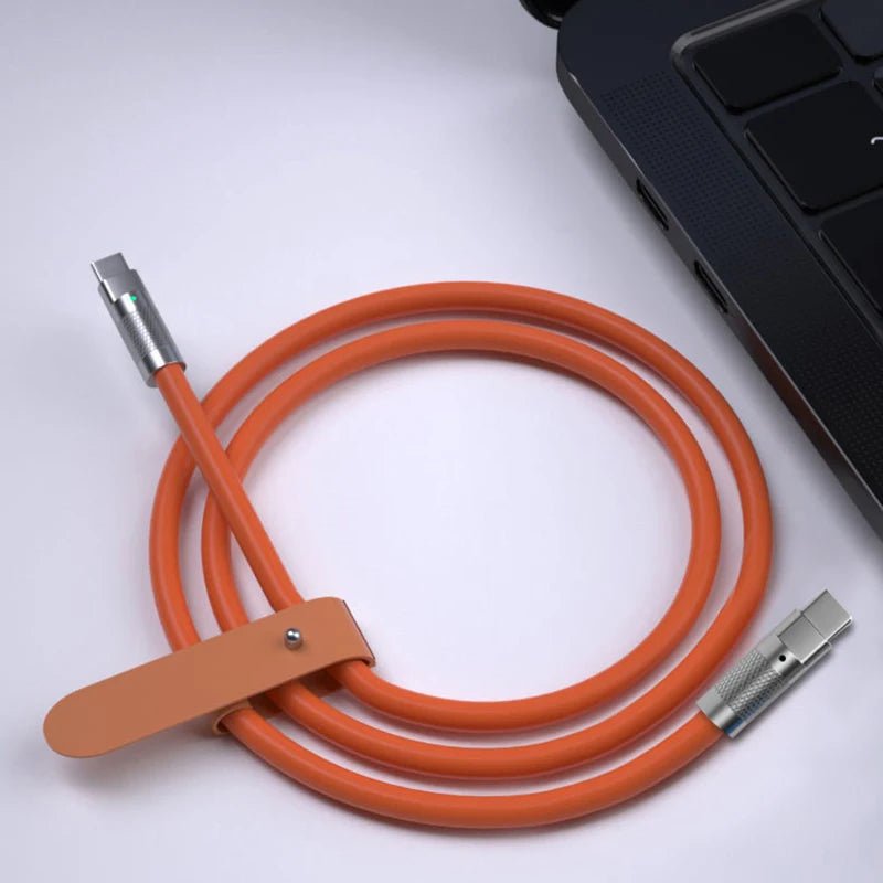 120w 6a Super Fast Charge PD Type C Liquid Silicone Cable Quick Charge 1M 2M Usb Cable Usb C to C Charger Cable - Walmarkettt.com