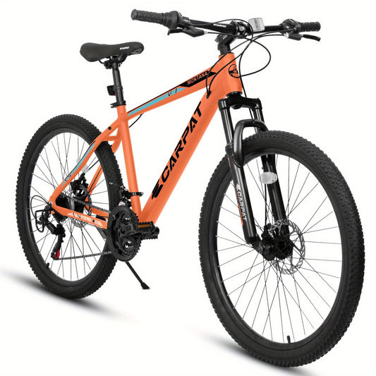 ECARPAT 26-inch Mountain Bike, Adult Aluminum Frame, Shock-Absorbing Front Fork, 21-Speed Disc Brake MTB, City Commuter Bicycle
