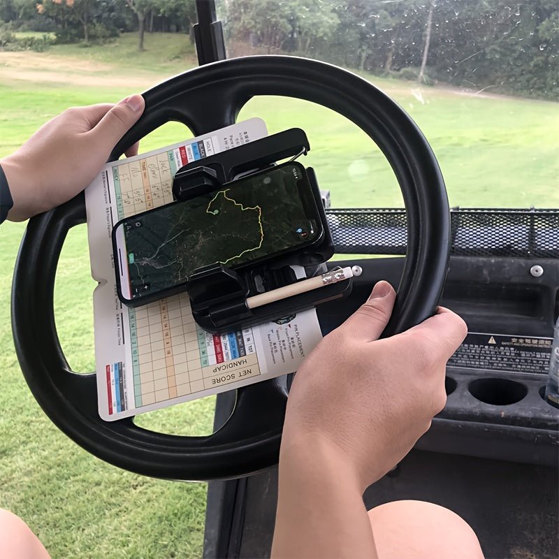 1pc Universal Golf Cart Phone Mount - Secure Steering Wheel Holder with GPS Function - Perfect Accessory for Club Cars and Exciting Gifts for Car Enthusiasts - Birthday, Christmas, and New Year Celebration - Walmarkettt.com
