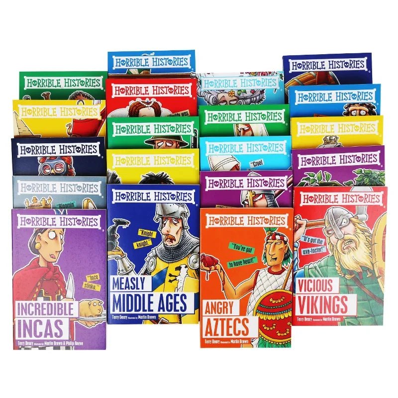 20 BOOKS Horrible Histories Blood Curdling Box of Books Collection Original English Reading Children's Books - Walmarkettt.com