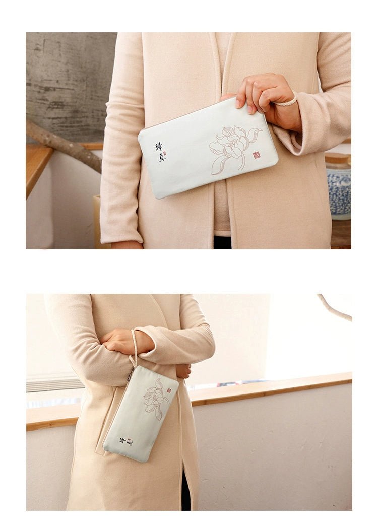 2024 Women's Medium Mobile Phone Bag Chinese Coin Purse Women's Clutch Bag Zipper Coin Bag Card Holder Short - Walmarkettt.com