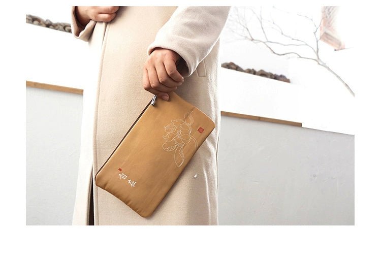 2024 Women's Medium Mobile Phone Bag Chinese Coin Purse Women's Clutch Bag Zipper Coin Bag Card Holder Short - Walmarkettt.com