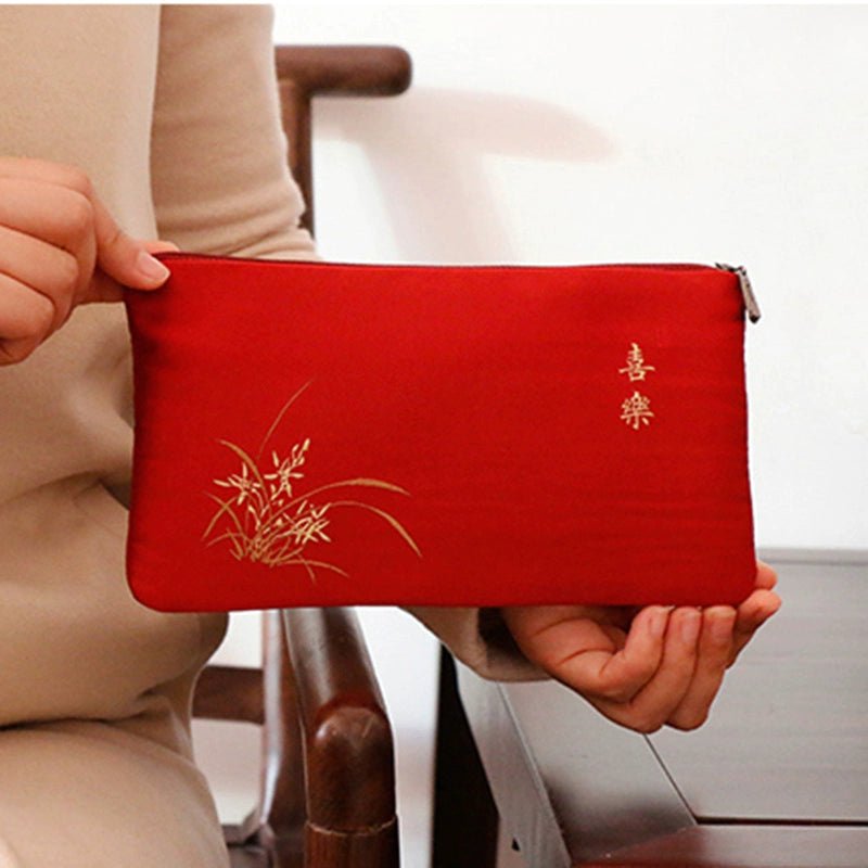 2024 Women's Medium Mobile Phone Bag Chinese Coin Purse Women's Clutch Bag Zipper Coin Bag Card Holder Short - Walmarkettt.com