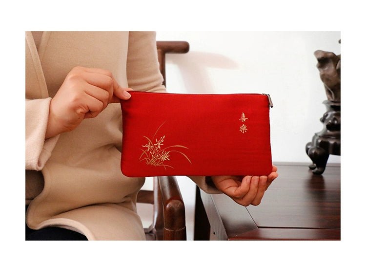 2024 Women's Medium Mobile Phone Bag Chinese Coin Purse Women's Clutch Bag Zipper Coin Bag Card Holder Short - Walmarkettt.com