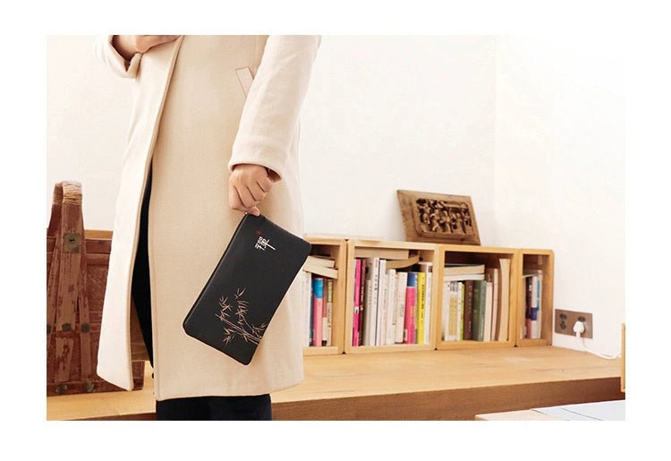 2024 Women's Medium Mobile Phone Bag Chinese Coin Purse Women's Clutch Bag Zipper Coin Bag Card Holder Short - Walmarkettt.com