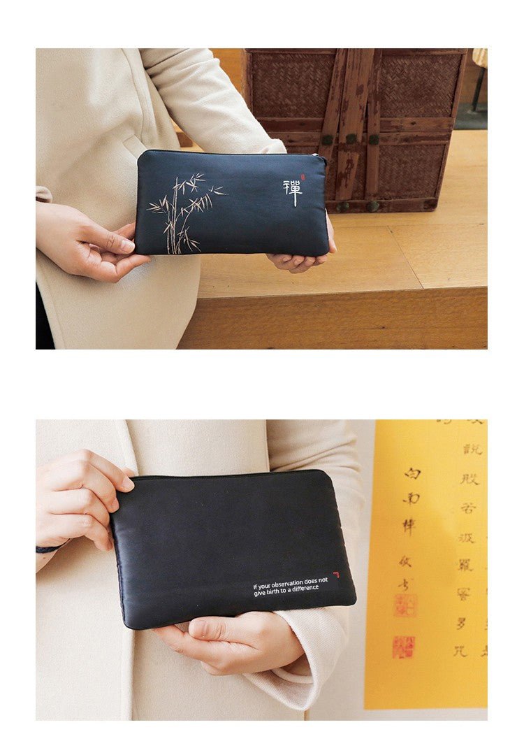 2024 Women's Medium Mobile Phone Bag Chinese Coin Purse Women's Clutch Bag Zipper Coin Bag Card Holder Short - Walmarkettt.com