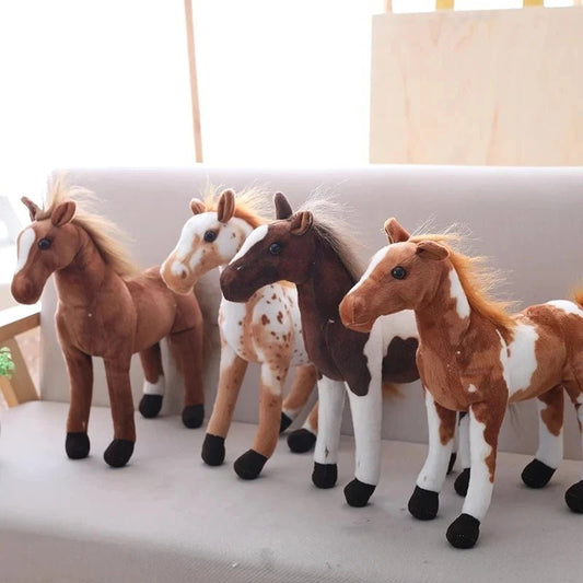 28cm Cute Creative Cartoon Simulation Horse Plush Toy Doll Home Decoration Ornaments Children Kawaii Toy Boyfriend Birthday Gift - Walmarkettt.com