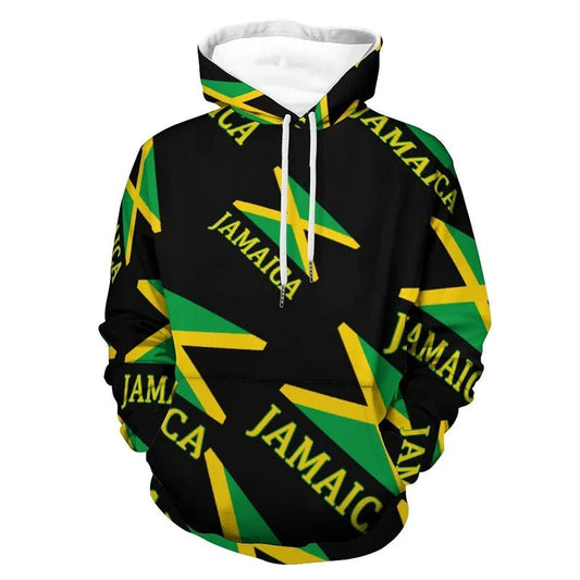 3D Printed Jamaica Flag Hoodie For Men Cool Streetwear Long Sleeves Hooded Sweatshirt Drawstring Spring Pullover Autumn Coat - Walmarkettt.com