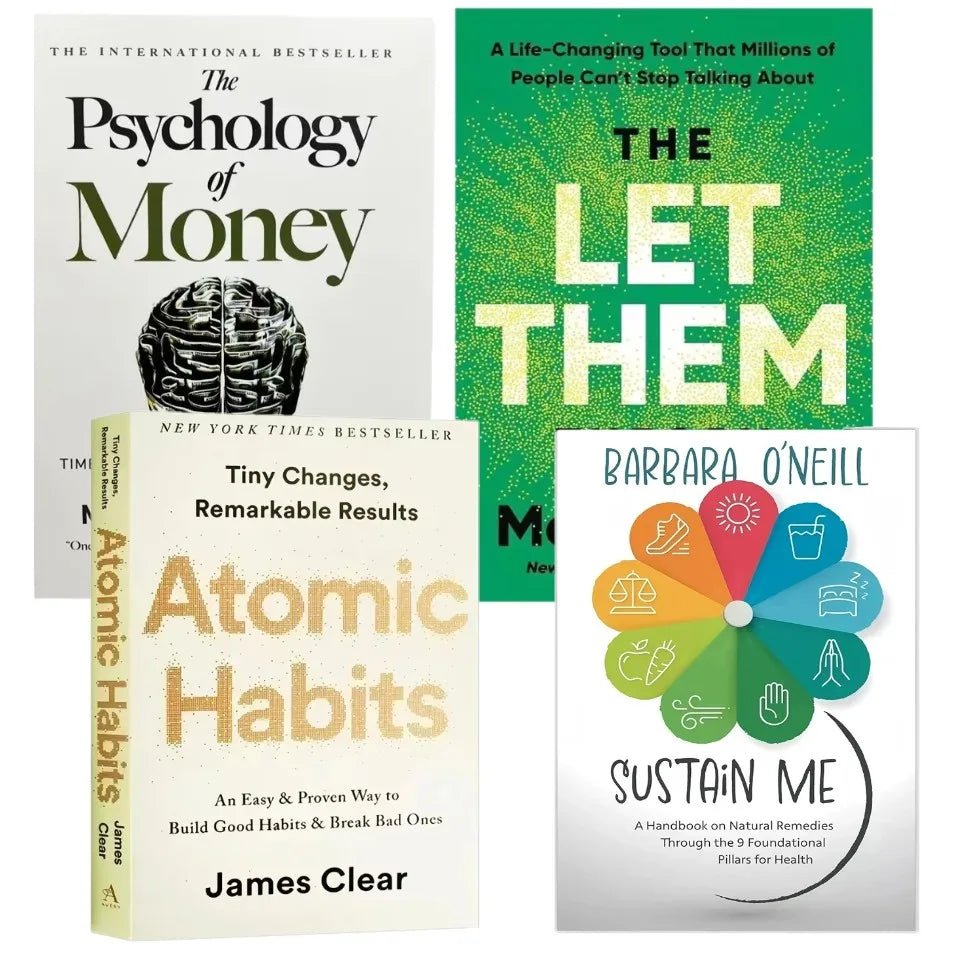 4 Best Books The Let Them Theory/Sustain Me/Money Psychology/Atomic Habits/Self management Enhancement Books - Walmarkettt.com