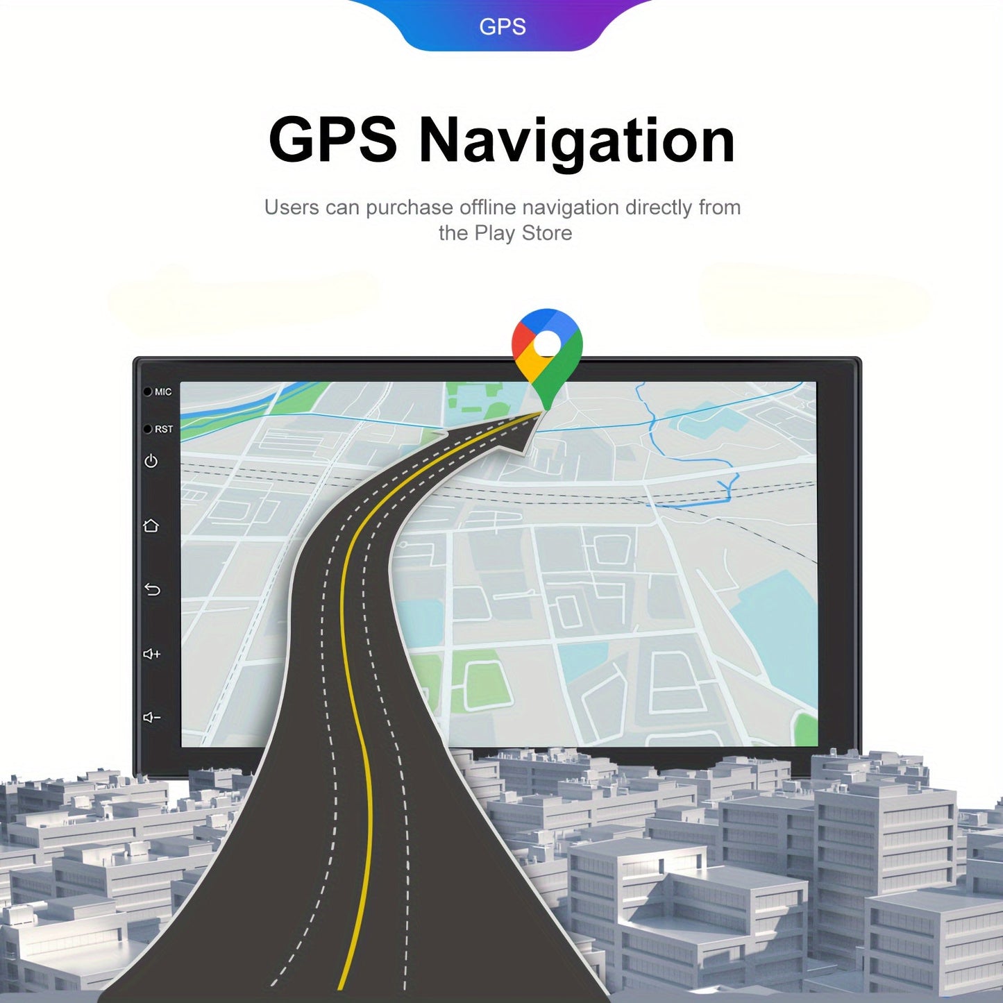 8 - Core 4+64G Android Double DIN Car Stereo, Wireless Wireless Android Auto, 7'' HD Touchscreen Car Radio With Backup Camera, Mirror Link, Wireless, GPS Navi, FM/RDS, Voice Control+AHD Camera - Walmarkettt.com