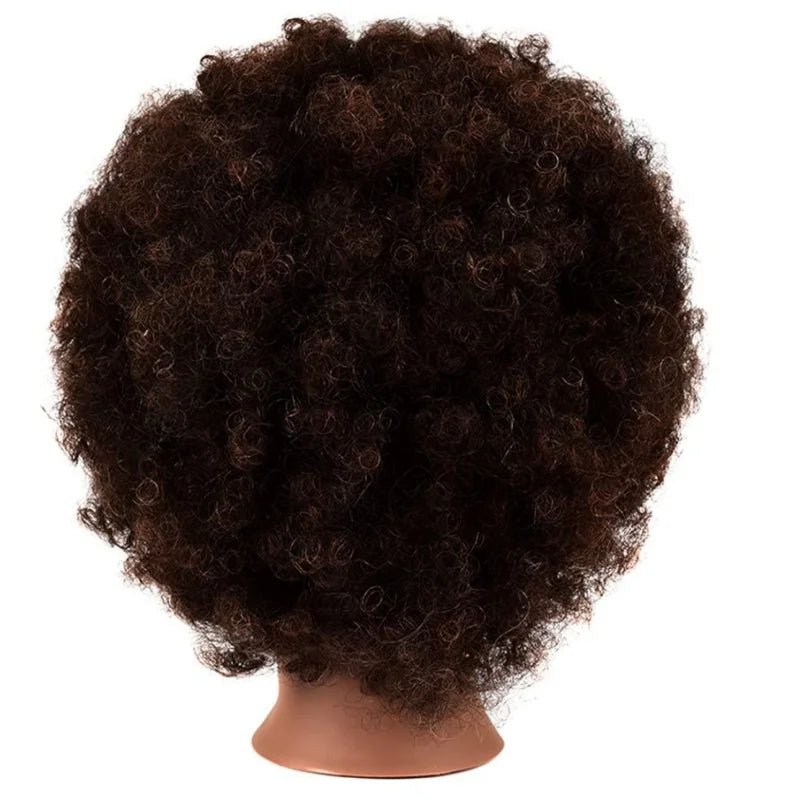 African Curly Hair Mannequin Head 100% Human Hair Curly Hair Hairdresser Hair Styling Hairdresser Practice Styling - Walmarkettt.com