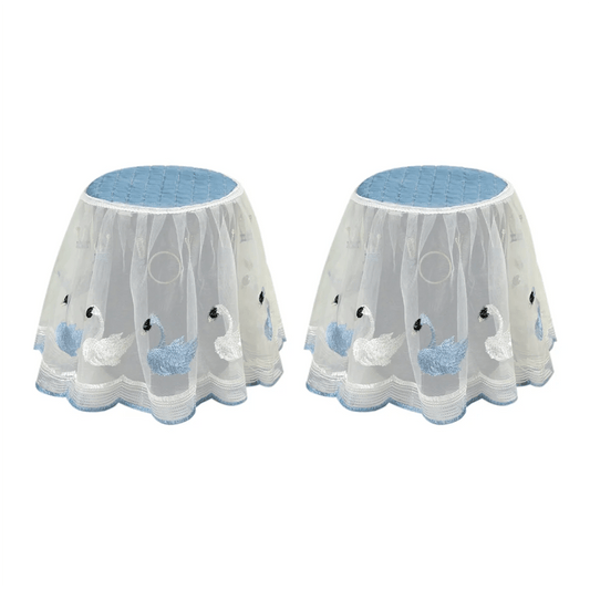 AWEC 2pcs Oil - Proof Air Fryer Dust Cover Cartoon Lace Fabric 25x25x25cm Blue - Swan - Walmarkettt.com
