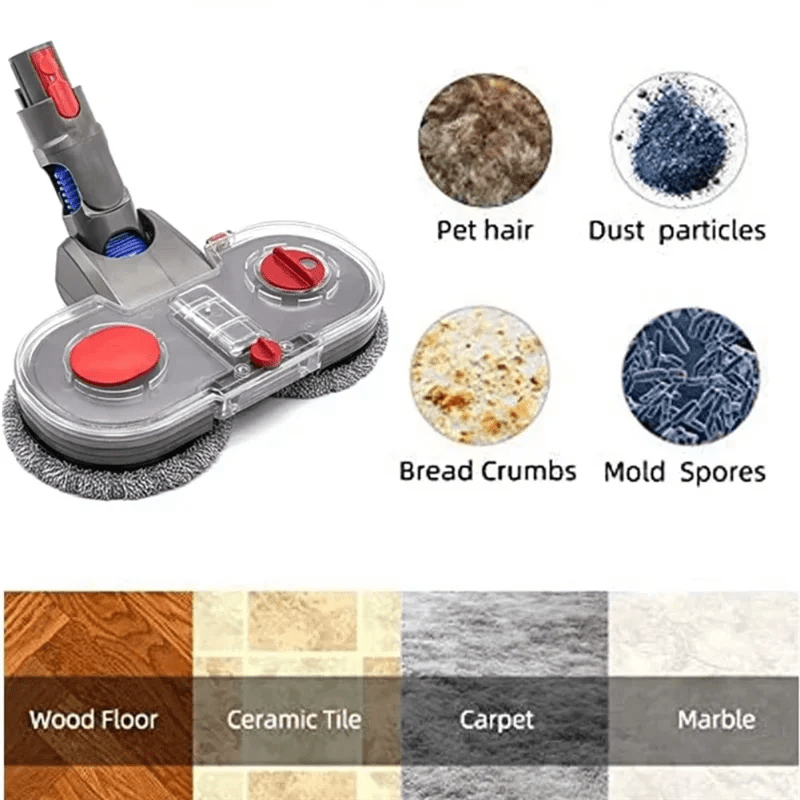 B59B - Mop Cleaning Head Floor Brush Electric Mop Head Attachment Cleaning Rag Cloth Mop Attachment With Water Reservoir Cleaning - Walmarkettt.com