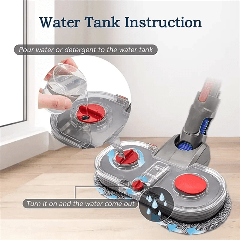 B59B - Mop Cleaning Head Floor Brush Electric Mop Head Attachment Cleaning Rag Cloth Mop Attachment With Water Reservoir Cleaning - Walmarkettt.com