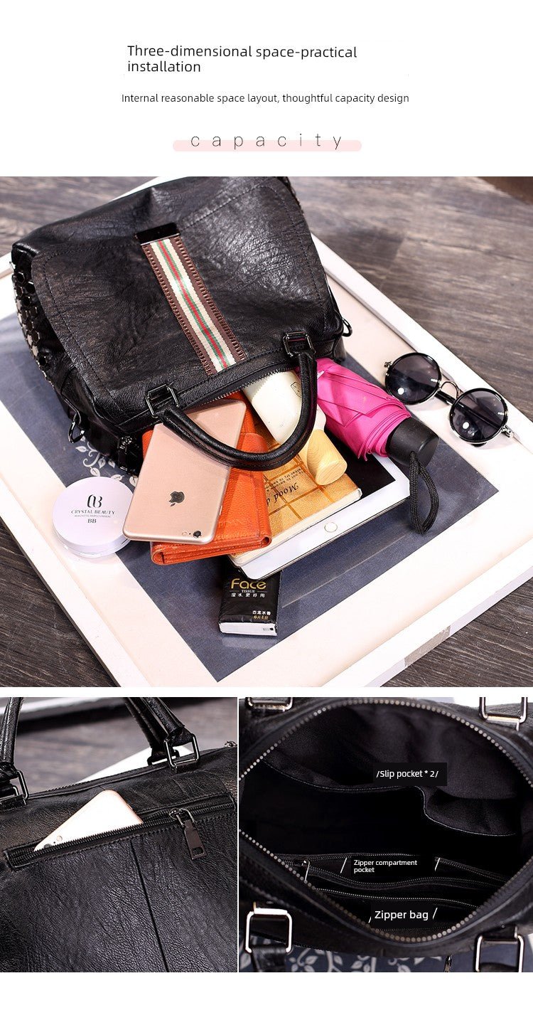 Bag Women 2024 New Fashionable Korean Style Versatile Fashion Women Shoulder Messenger Bag Simple Large Capacity Women Handbag - Walmarkettt.com