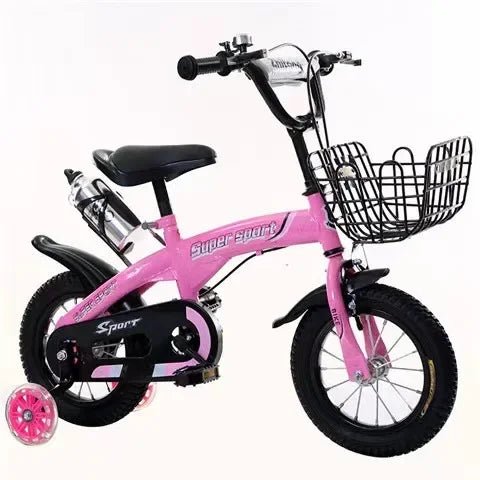 Children's Bicycles for Boys Aged 3 - 10 Years Old Children Girls Children's Bicycles with Flashing Auxiliary Wheels - Walmarkettt.com