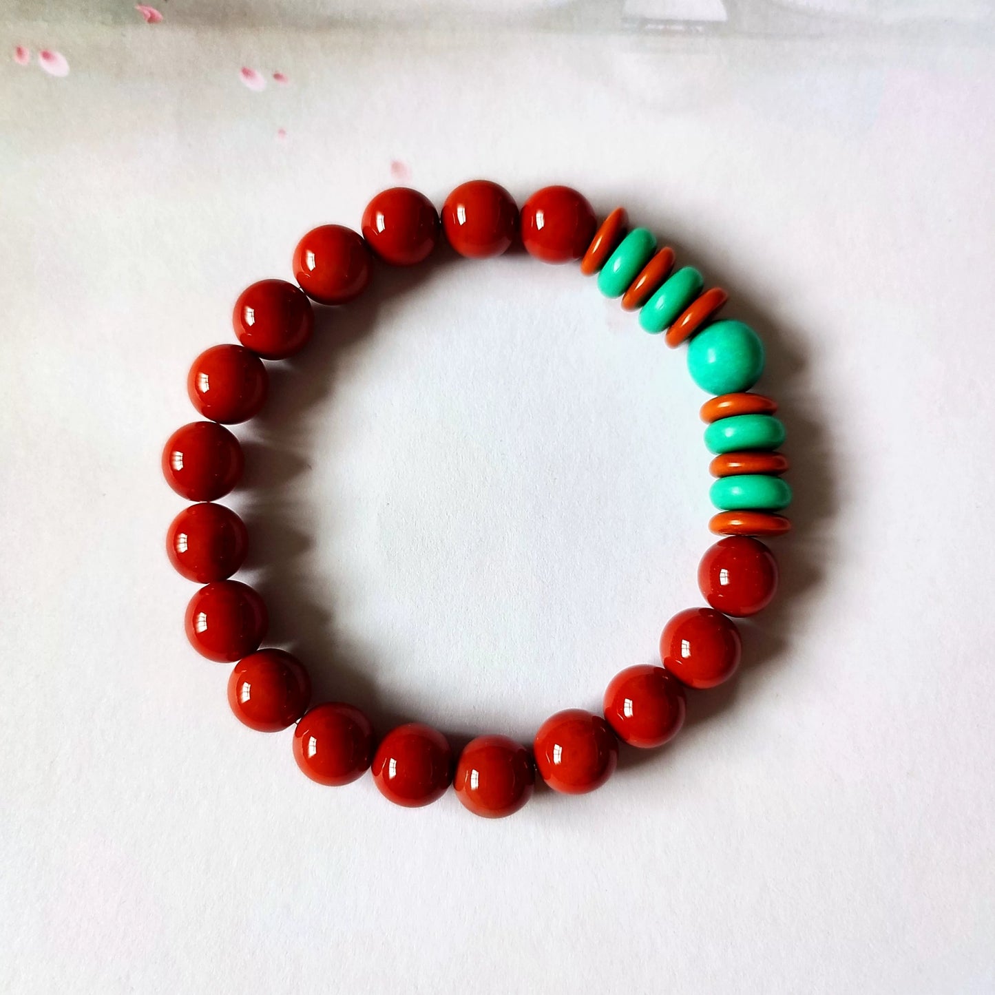 Cross - Bank Scent South Red 18 PCs Rosary Bracelet Turquoise Buddha Beads Bracelet - Walmarkettt.com