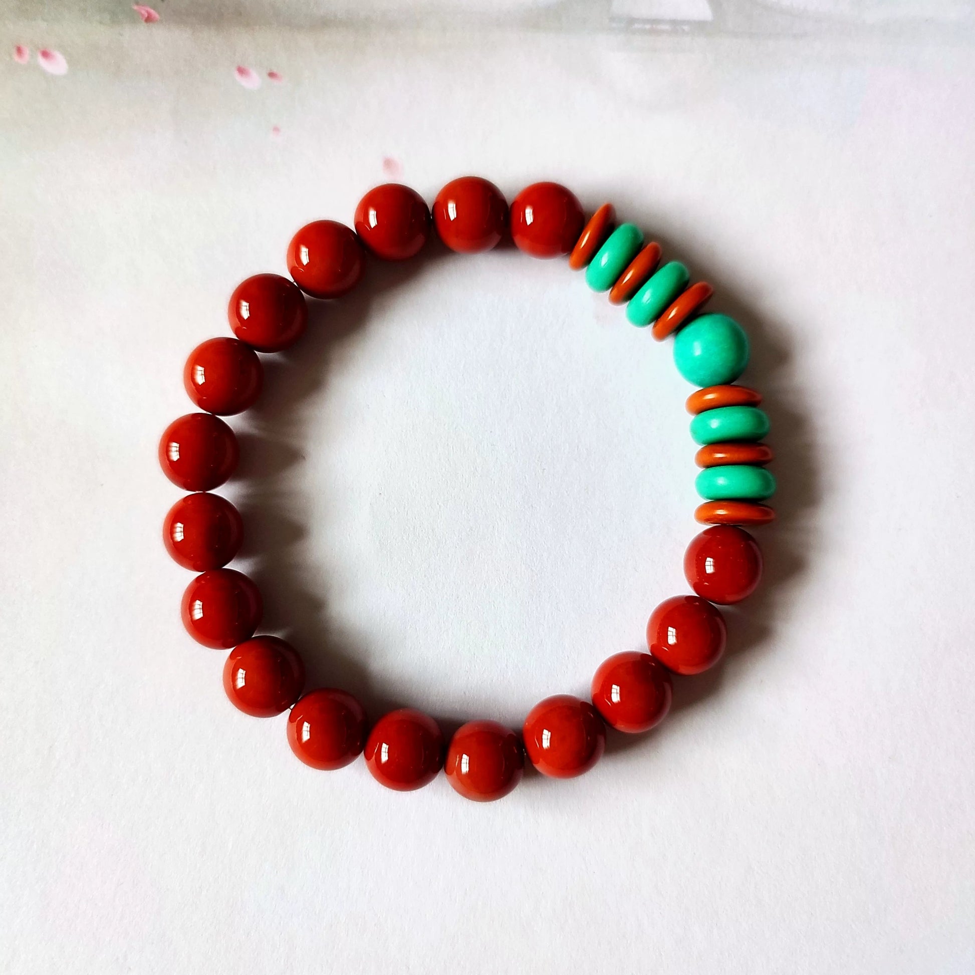 Cross - Bank Scent South Red 18 PCs Rosary Bracelet Turquoise Buddha Beads Bracelet - Walmarkettt.com