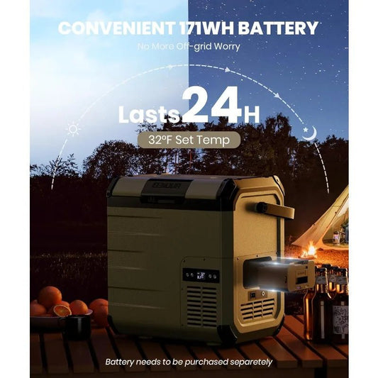D18 12 Volt Car Refrigerator, Portable Freezer 19Qt/18L Battery & Solar Powered Cooler 25W, - 4~50℉, 12/24V DC, 110~240V AC - Walmarkettt.com