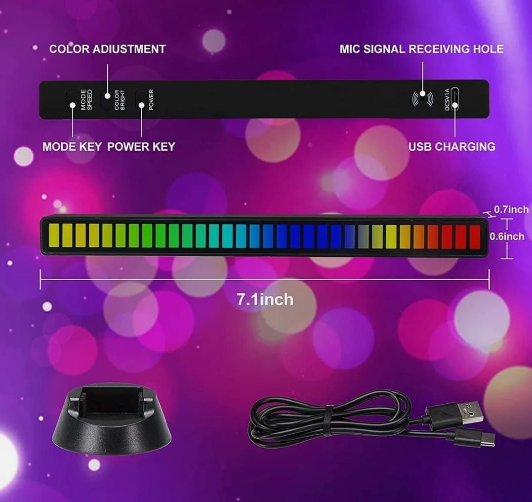Dragon Sound Reactive Music Light Bar 2 pcs pack - Walmarkettt.com