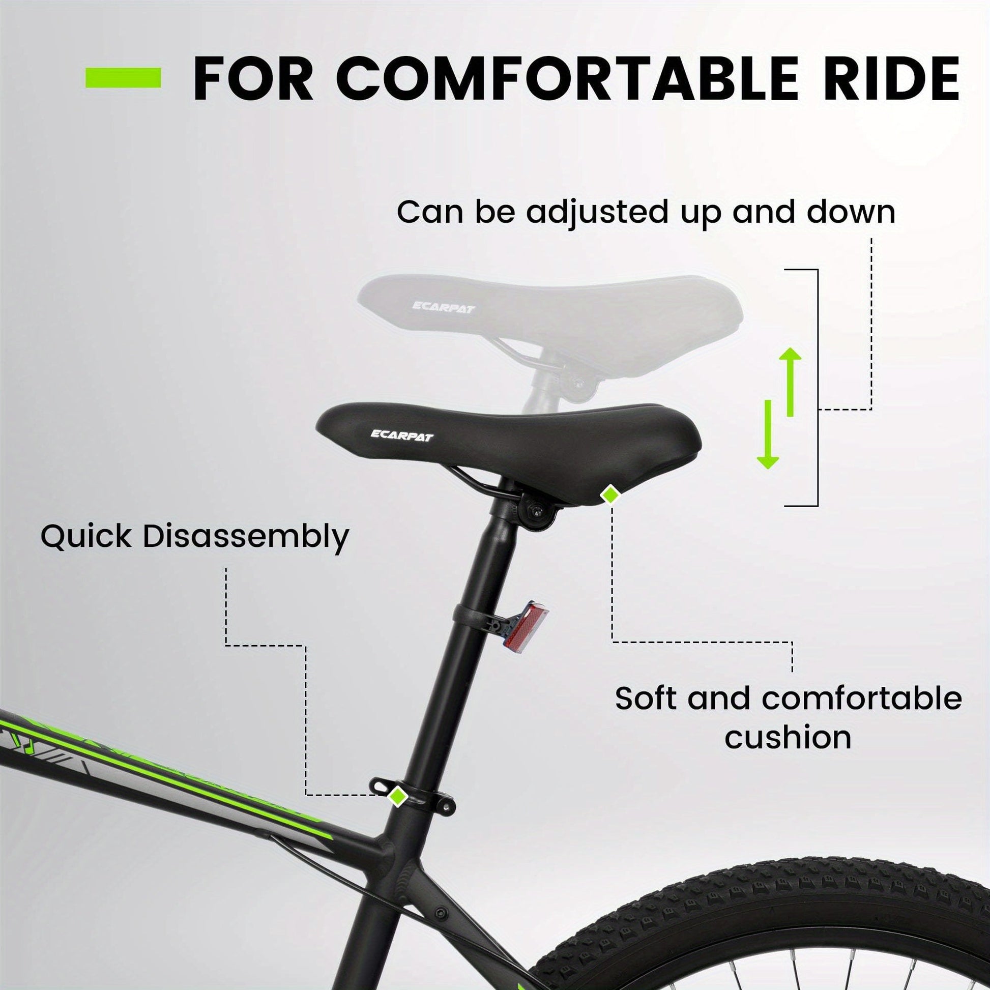 ECARPAT 26 - inch Mountain Bike, Adult Aluminum Frame, Shock - Absorbing Front Fork, 21 - Speed Disc Brake MTB, City Commuter Bicycle - Walmarkettt.com