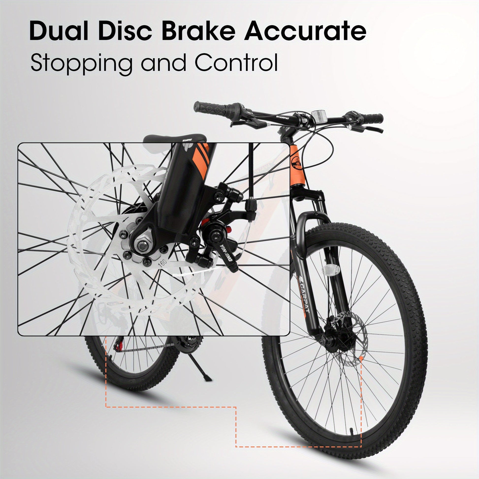 ECARPAT 26 - inch Mountain Bike, Adult Aluminum Frame, Shock - Absorbing Front Fork, 21 - Speed Disc Brake MTB, City Commuter Bicycle - Walmarkettt.com