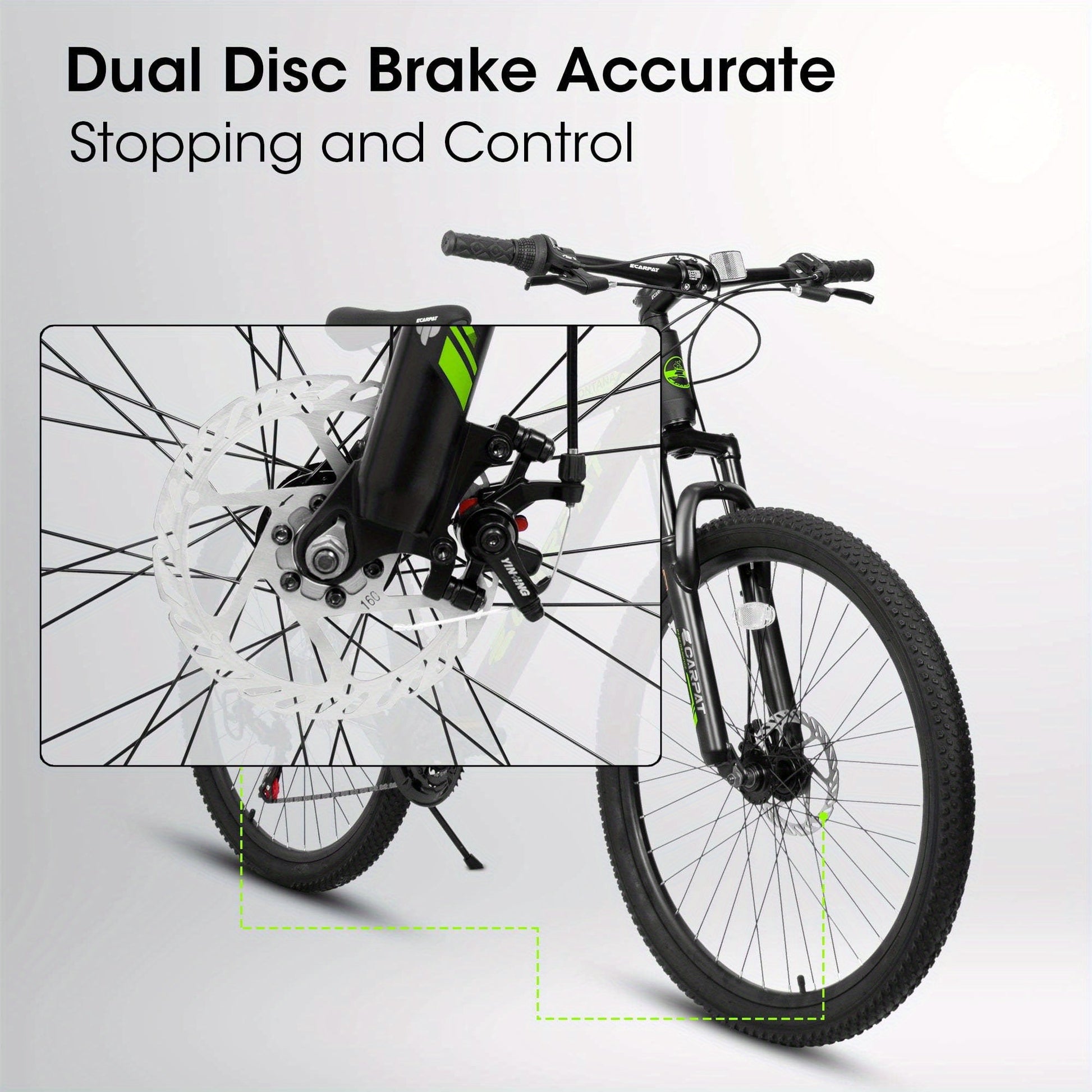 ECARPAT 26 - inch Mountain Bike, Adult Aluminum Frame, Shock - Absorbing Front Fork, 21 - Speed Disc Brake MTB, City Commuter Bicycle - Walmarkettt.com
