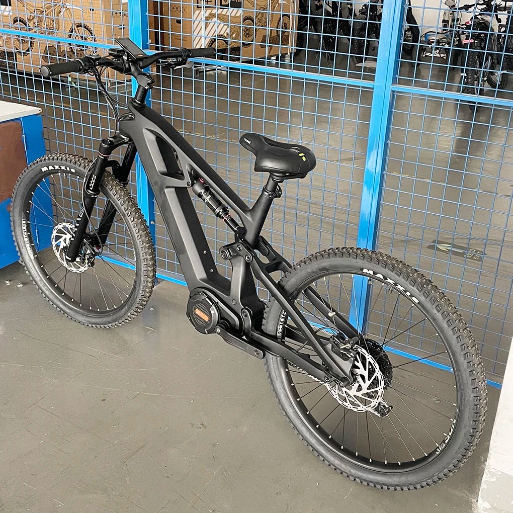 Electric Bicycle 1000W Carbon Electric Mountain Bike Frame Full Suspension Ebike - Walmarkettt.com