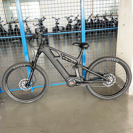 Electric Bicycle 1000W Carbon Electric Mountain Bike Frame Full Suspension Ebike - Walmarkettt.com