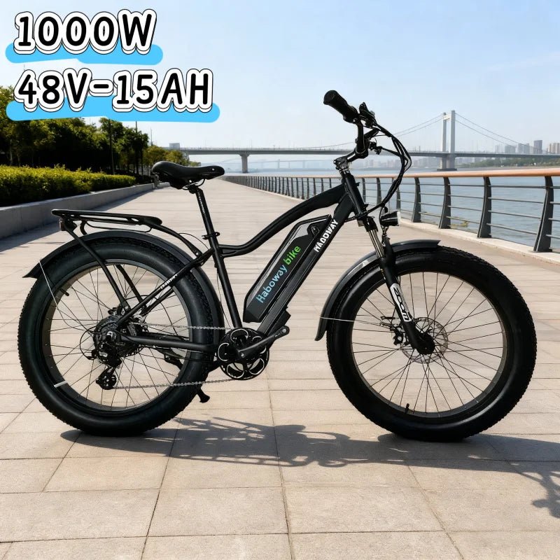 Electric bicycle is equipped with a 1000W powerful motor and 48V15AH safety battery. The 26 - inch E - bike is extremely convenient. - Walmarkettt.com