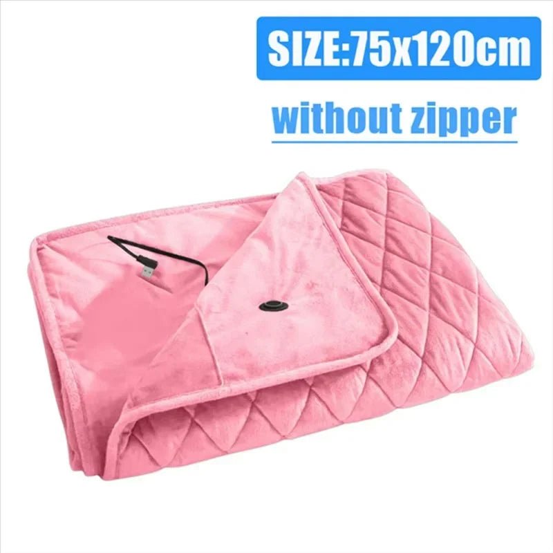 Electric Blanket Household 3speed Adjustable USB Fast Heating Wearable Warm Blanket Detachable Washable Heating Shoulder Blanket - Walmarkettt.com
