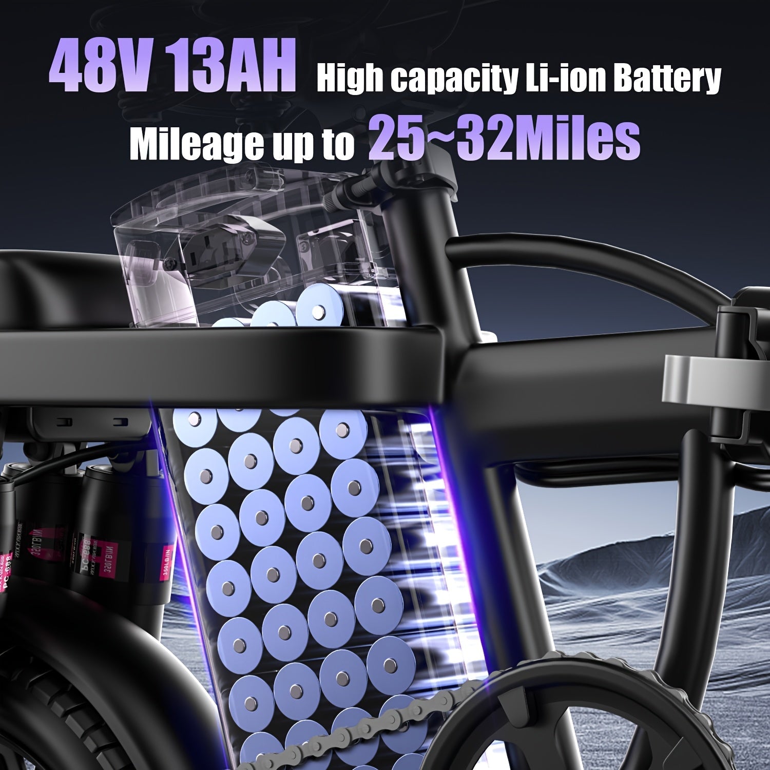 Electric Commuter Bike - 400W Motor, 20MPH, 25Miles Range, 48V 13AH Battery, Mini Folding Design, 14" Tires, Lightweight, Ideal for City Travel and Mobility - Adults Electric Bicycle - Walmarkettt.com