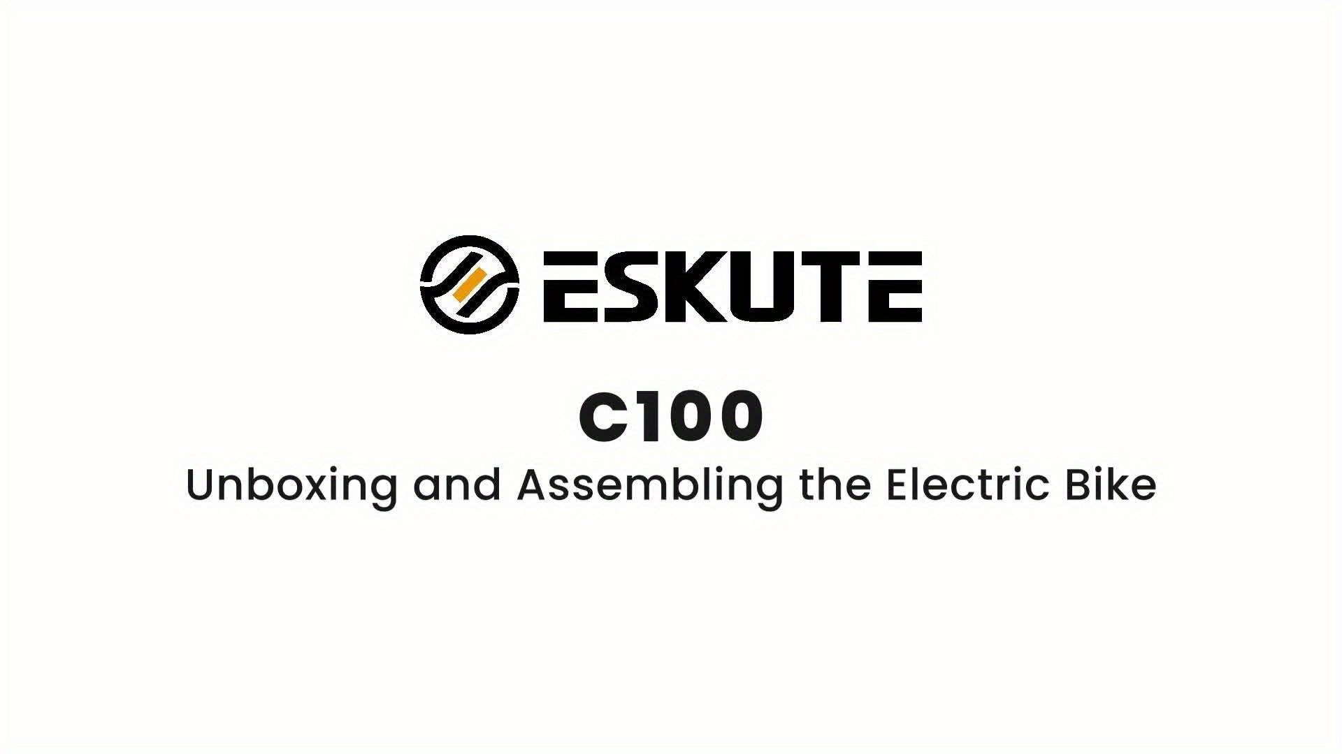 ESKUTE C100 Electric Bike, 375Wh Removable Battery, 350W Brushless Motor, Top Speed 20MPH, Electric City Bike with Suspension Fork, Adult Electric Bicycle - Walmarkettt.com