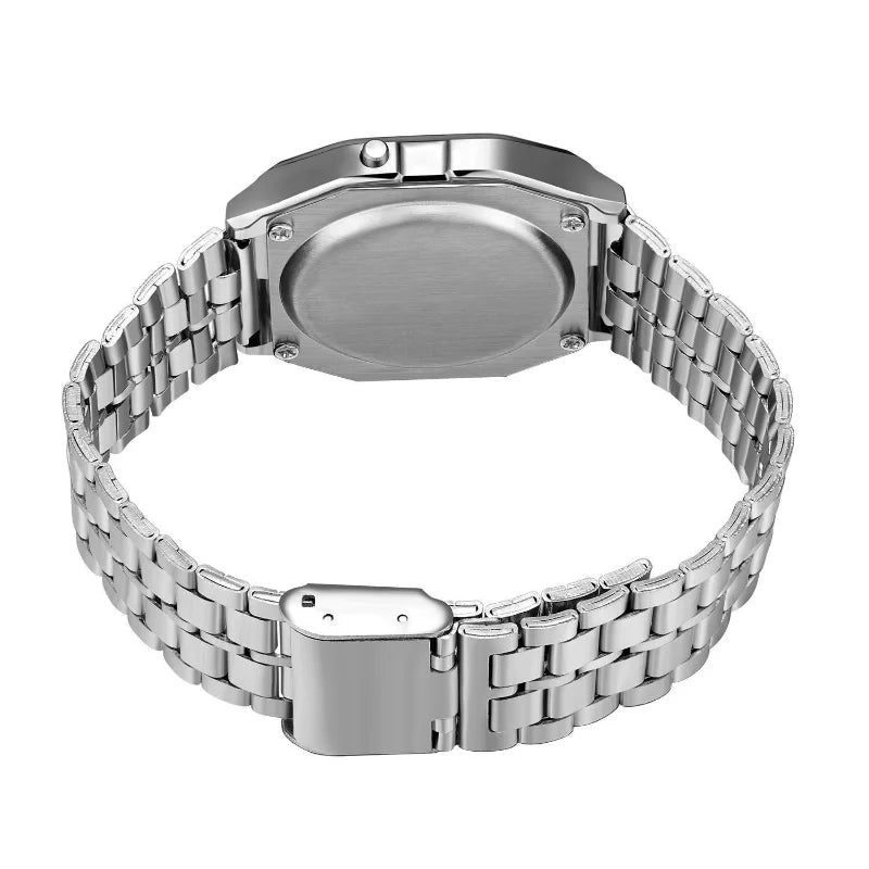 F91W Non - Waterproof Steel Band Watch For Women, Men, Business Clock, Multi - Functional LED Digital Sports Watch, Electronic Clock - Walmarkettt.com