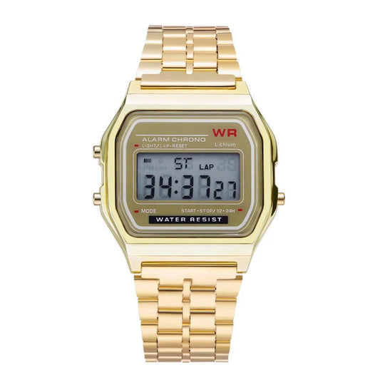 F91W Non - Waterproof Steel Band Watch For Women, Men, Business Clock, Multi - Functional LED Digital Sports Watch, Electronic Clock - Walmarkettt.com