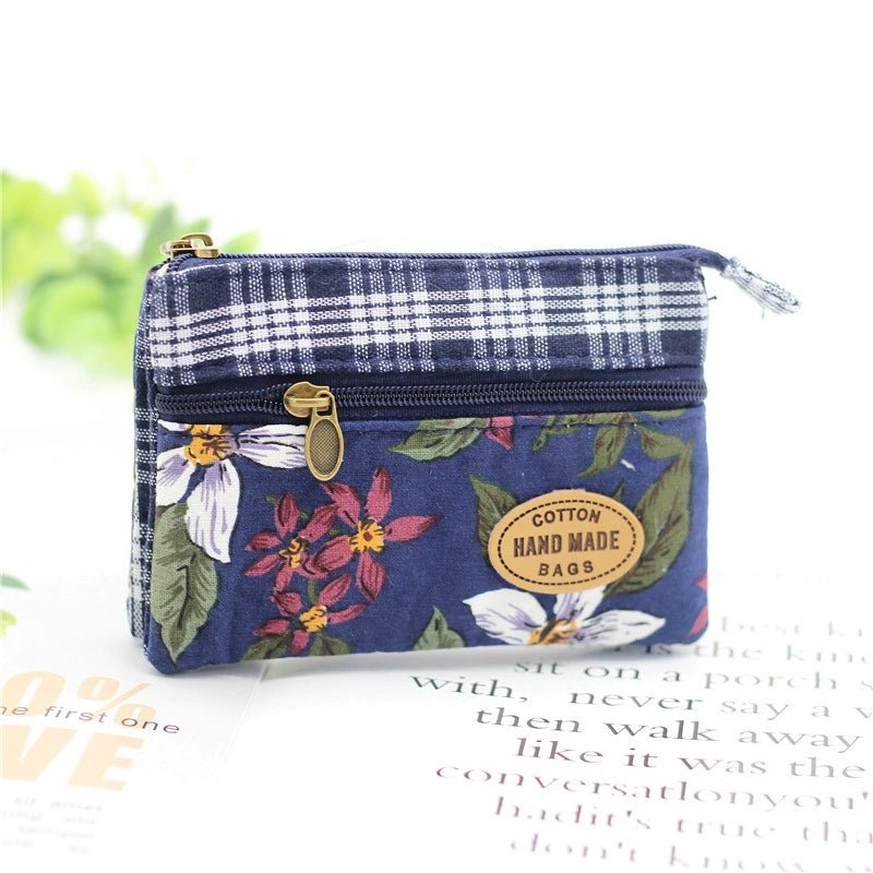 Fabric License ID Card Protective Case Small Wallet - Walmarkettt.com