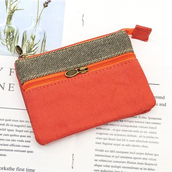 Fabric License ID Card Protective Case Small Wallet - Walmarkettt.com