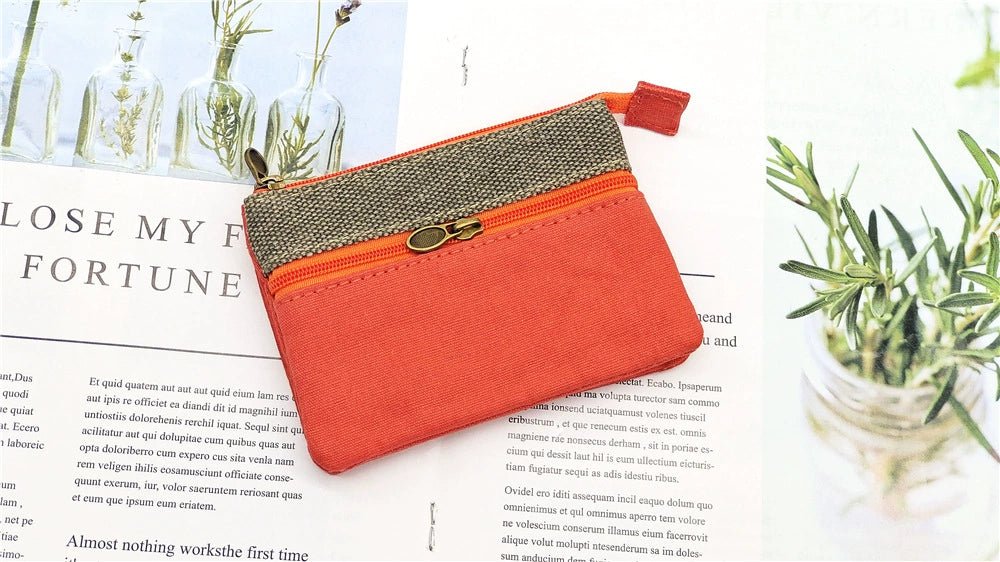 Fabric License ID Card Protective Case Small Wallet - Walmarkettt.com