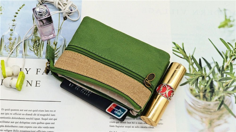 Fabric License ID Card Protective Case Small Wallet - Walmarkettt.com