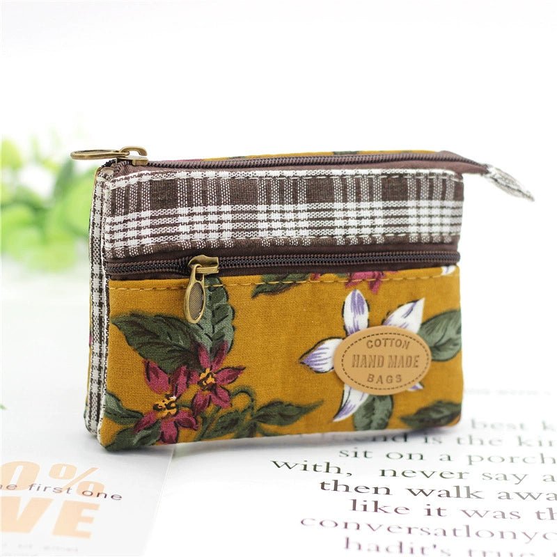 Fabric License ID Card Protective Case Small Wallet - Walmarkettt.com