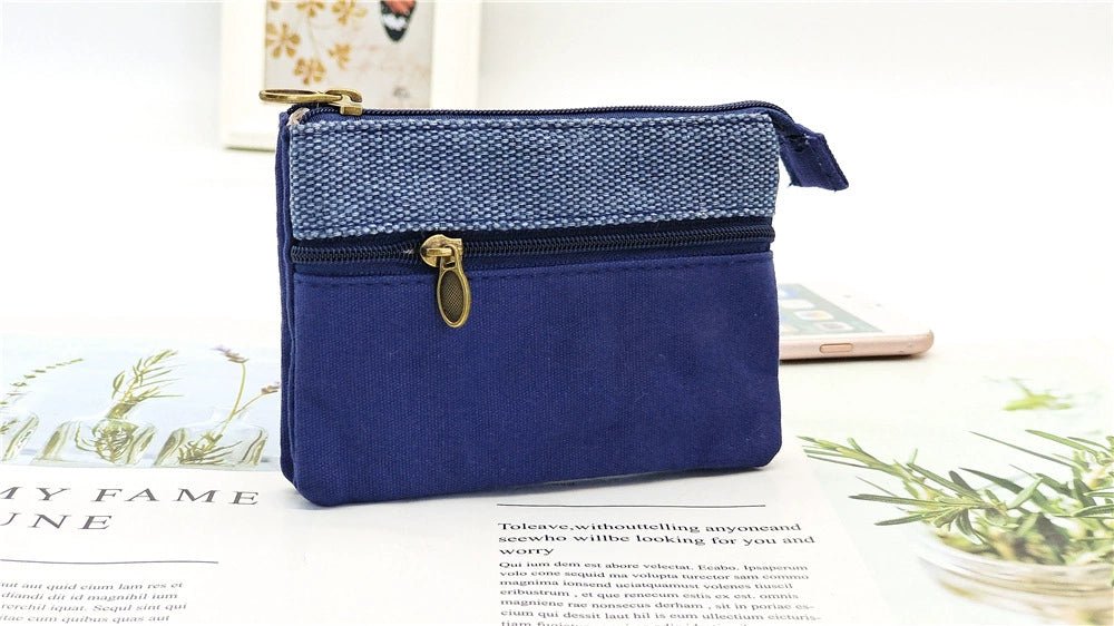 Fabric License ID Card Protective Case Small Wallet - Walmarkettt.com