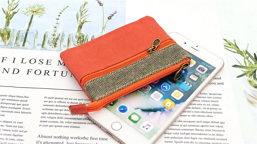 Fabric License ID Card Protective Case Small Wallet - Walmarkettt.com