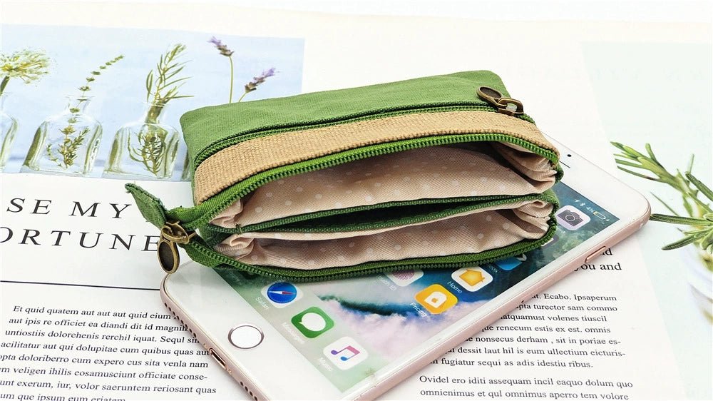 Fabric License ID Card Protective Case Small Wallet - Walmarkettt.com