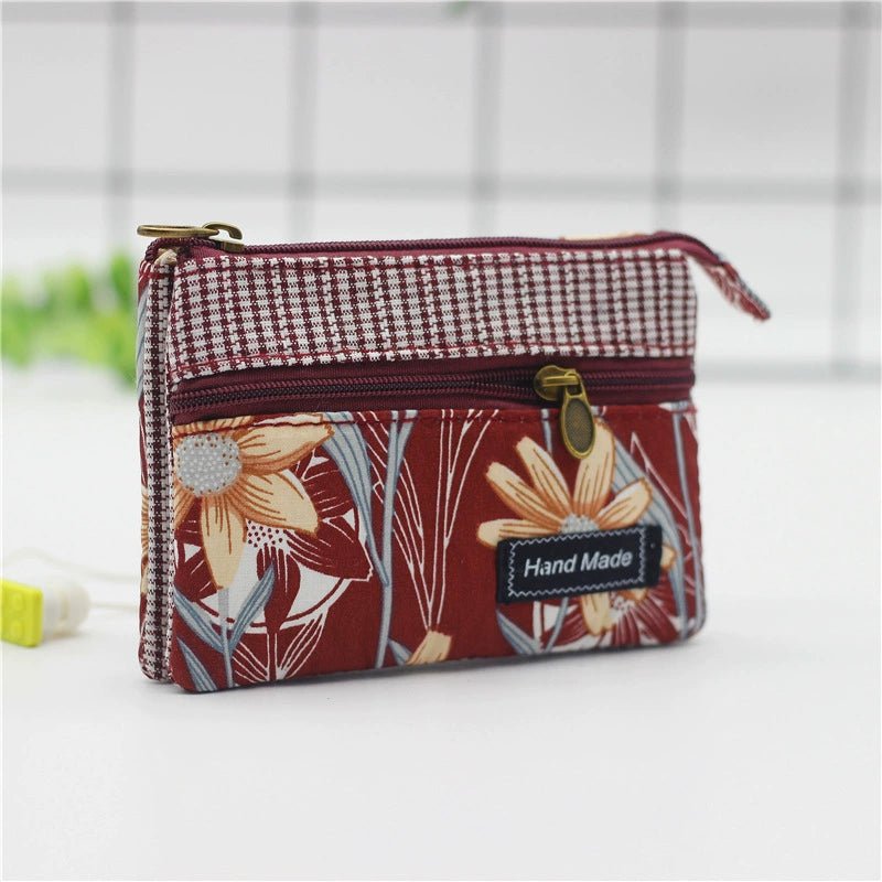 Fabric License ID Card Protective Case Small Wallet - Walmarkettt.com
